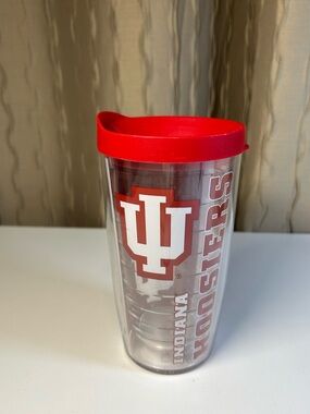 Tervis Indiana Hoosiers Insulated Tumbler Red Lidded Plastic Cup Hot Cold 16 oz